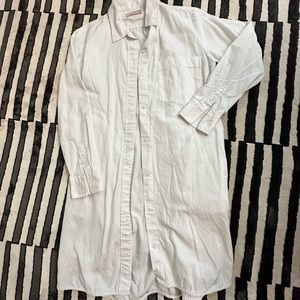 White Everlane Shirt Dress